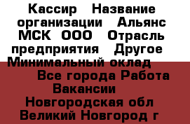 Кассир › Название организации ­ Альянс-МСК, ООО › Отрасль предприятия ­ Другое › Минимальный оклад ­ 25 000 - Все города Работа » Вакансии   . Новгородская обл.,Великий Новгород г.